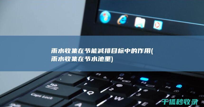 雨水收集在节能减排目标中的作用 (雨水收集在节水池里)