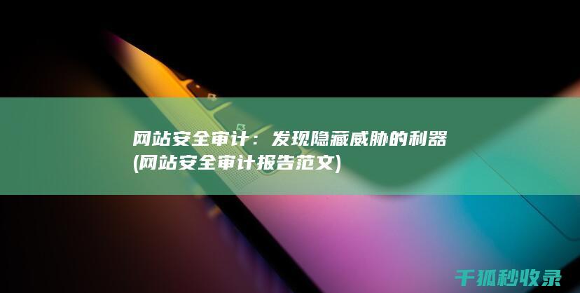 网站安全审计：发现隐藏威胁的利器 (网站安全审计报告范文)